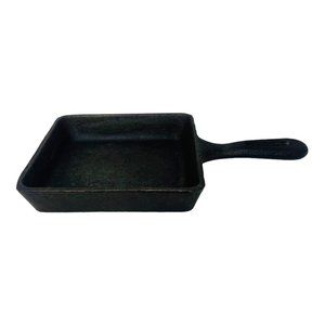 Small Square Cast Iron Skillet Vintage Made in Taiwan 5” X 5”